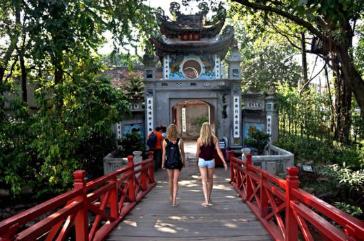 Hanoi - Tempeltje in Hanoi