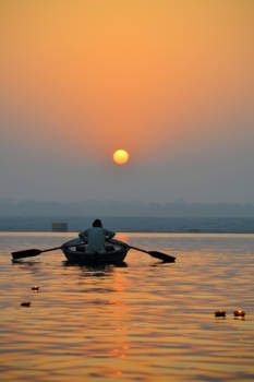 Varanasi - Zonsopgang in Varanasi