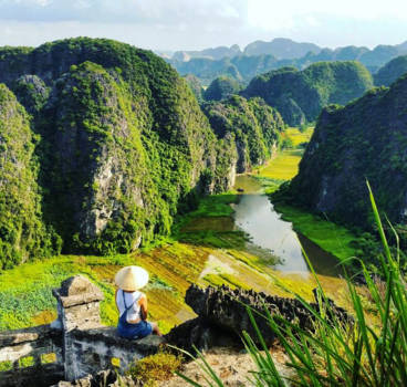 Tam Coc en Bich Dong - Viewpoint Tam Coc River, Vietnam