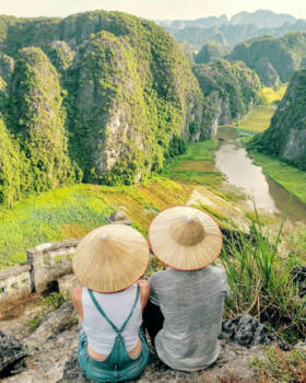 Tam Coc en Bich Dong - Viewpoint Tam Coc River, Vietnam