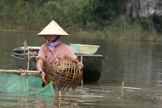 Vietnam - vissersvrouw
