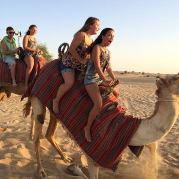 Dubai - De foto zegt genoeg. In de Dubai woestijn, wat een geweldige ervaring.