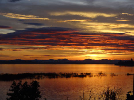 Vientiane - Sunset aan de Mekong