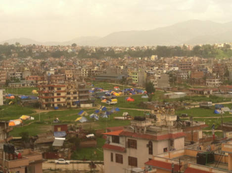 Kathmandu - Momenten na een aardbeving
