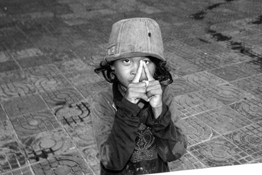 Cambodja - Spelend kind