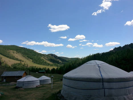 Mongolië - Uitzicht vanuit je tent in Terelj National Park, Mongolië