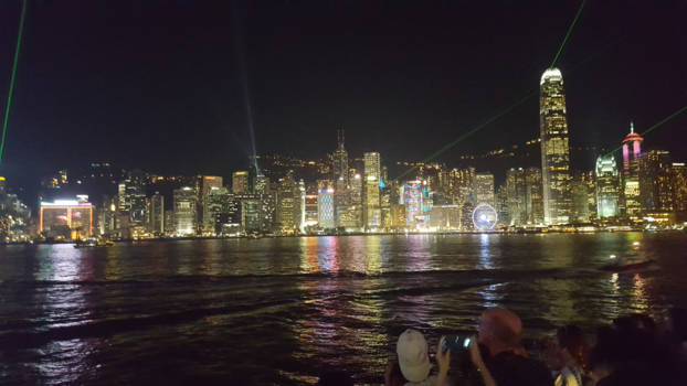 Hong Kong - Moonlight atmosphere on Hong Kong Island