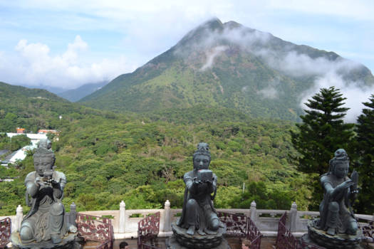 Hong Kong - View from the Ngong Ping Buddha over Lantau Island