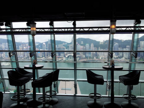 Hong Kong - Aqua Spirit bar on top of the One Peking skyscraper