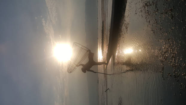 Myanmar - Zonsondergang Inle Lake