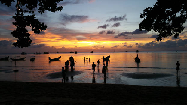 Koh Tao - Magical sunset at Koh Tao