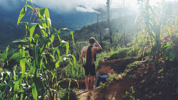 Sapa - Taking a shower in paradise