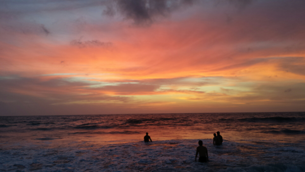 Sri Lanka - ondergaande zon strand negombo