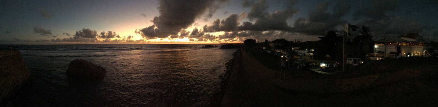 Sri Lanka - 'Galle' voormalig Hollands vestigingstadje in Sri Lanka bij zonsondergang