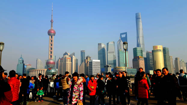 Shanghai - Chinese drukte