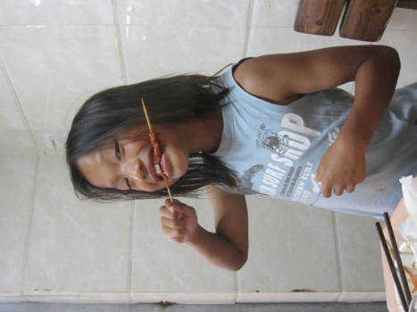 China - Qiujun houdt van saté