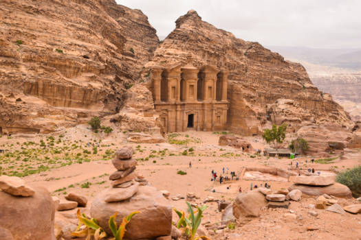 Jordanië - Uitzicht op het magische klooster in Petra, Jordanie!
