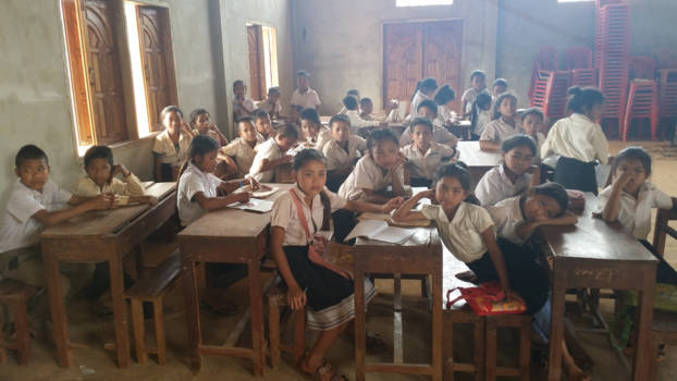 Laos - Schoolklas in Laos