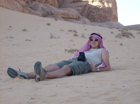 Wadi Rum - Rustmoment in de Wadi Rum woestijn, Jordanië