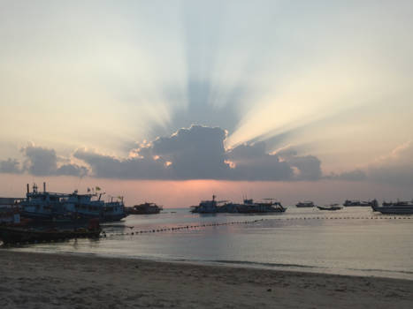 Koh Tao - Beautiful sunset op Koh Tao