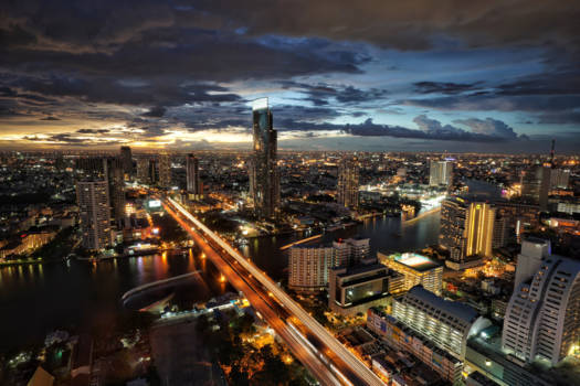 Bangkok - Bangkok sunset