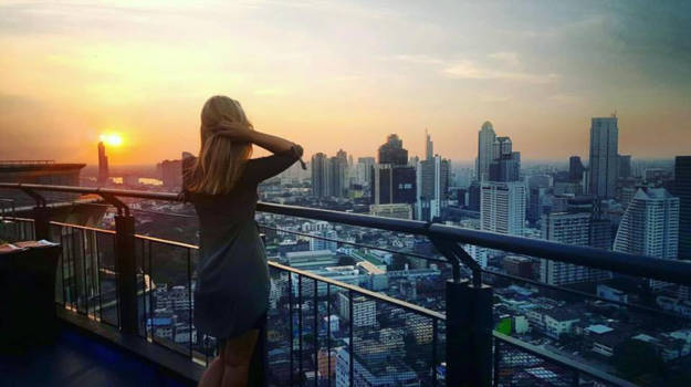 Bangkok - Zonsondergang in Bangkok