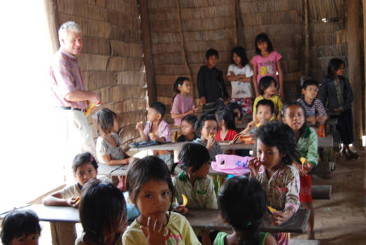 Cambodja - Bezoek schooltje