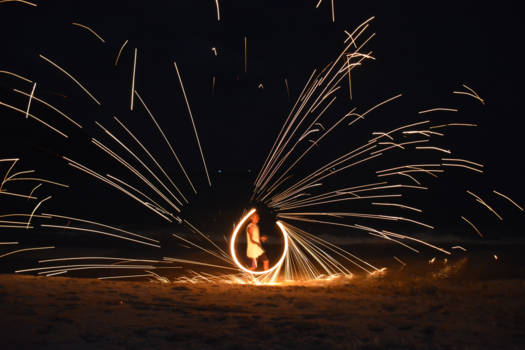 Koh Phangan - Fire show op Koh Phangan