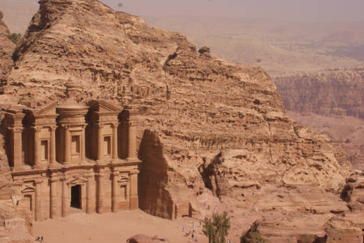 Jordanië - stukje van Petra, na een flinke klim