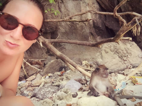 Koh Tao - Me and monkey