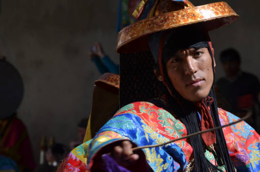 Leh - Pyang Festival in Shanti Stupa, Leh region, India Ladakh.