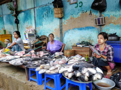 Myanmar - Markt in Nyaung U bij Bagan