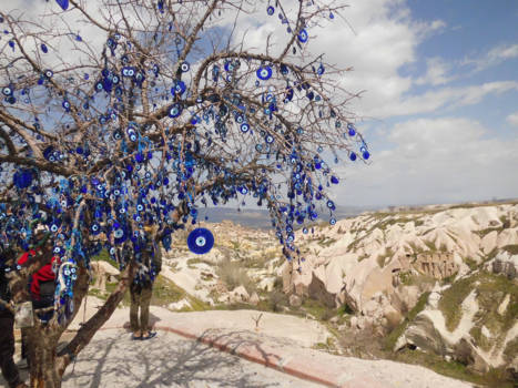 Cappadocië - geluksoogjes bij prachtige natuur.