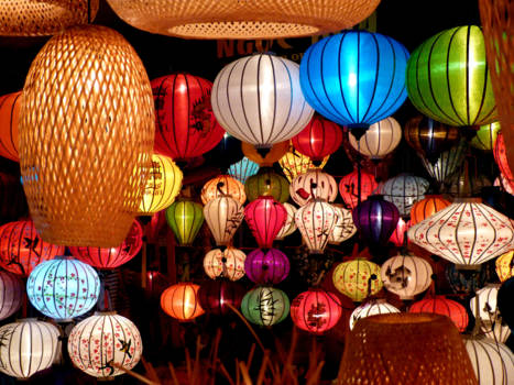 Hoi An - Bekend plaatje uit Hoi An: lichtjes!