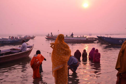 Varanasi - Ochtendrituelen aan de Ganges