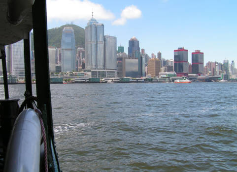 Hong Kong - Op de ferry naar Central Hong Kong