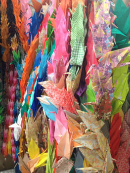 Hiroshima - Origami cranes to grant wishes