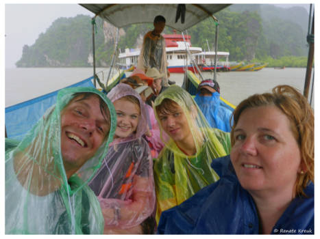 Thailand - Selfie gemaakt in de stromende regen bij Ao Phang Nga National Park