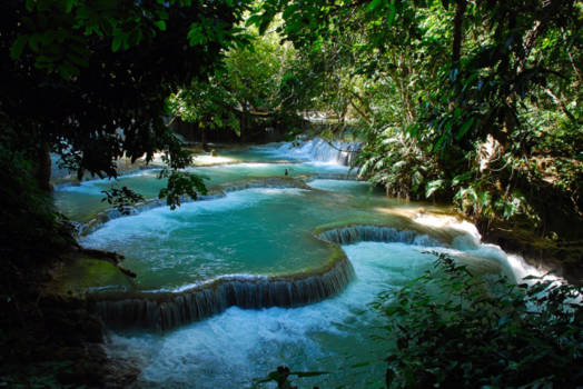 Laos - Kuang Si  Waterval