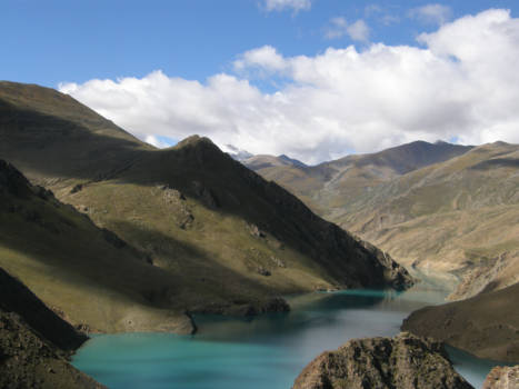 Tibet - rustpauze...voor een fotoshoot...Tibet 2008