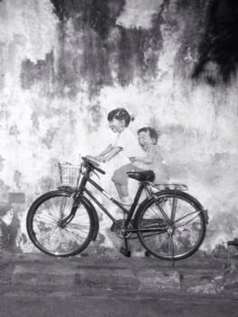 Maleisië - Happy kids, Street art