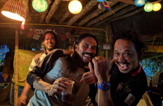 Pai - World's happiest barmen (just days before their bar burned down)