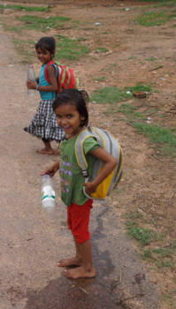 Delhi - blij dat de schooldag er op zit.