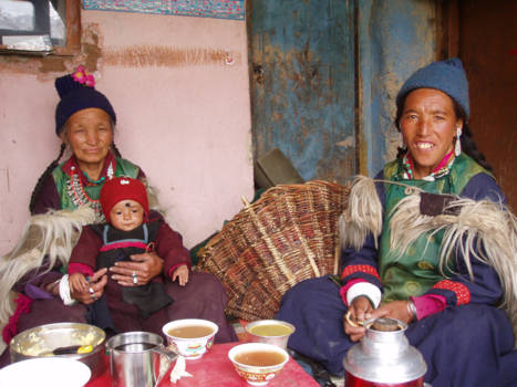 India - Kopje thee in Lingshed, Zanskar