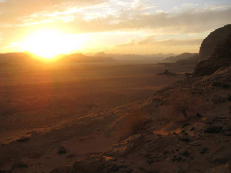 Wadi Rum - Sunset in Wadi Rum