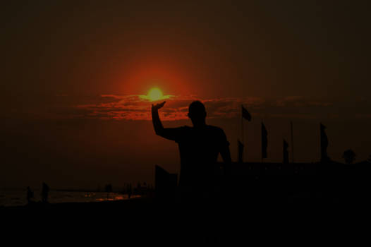 Turkije - Zonsondergang in het donker.