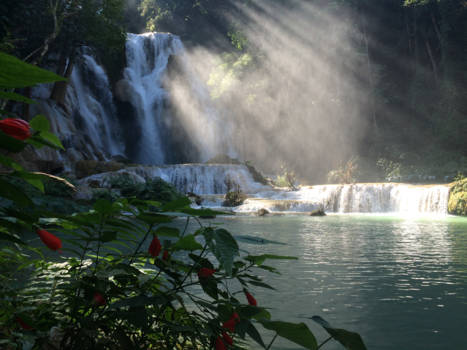 Laos - Waterval in laos