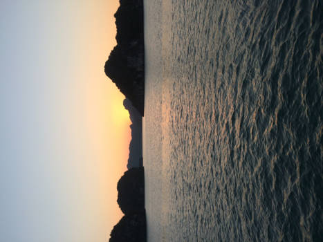 Halong Bay - Zonsondergand in halong bay