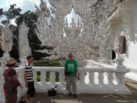 Thailand - ikzelf bij de mooie witte tempels