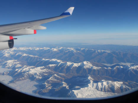 Thailand - maar vanuit de lucht op 13 km hoogte ook heel mooi